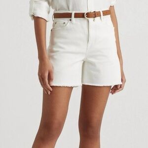 Lauren Ralph Lauren White Jean Shorts
